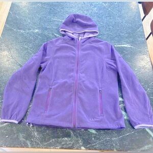 Late Y2K L.L. Bean Purple Fleece Jacket Hoodie
